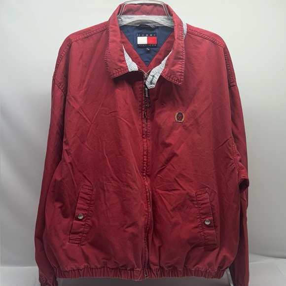 Tommy Hilfiger Men's Deep Red Windbreaker - Picture 1 of 12